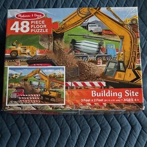 Melissa & Doug Building Site 48-Piece Floor Puzzle - Yellow and Red
